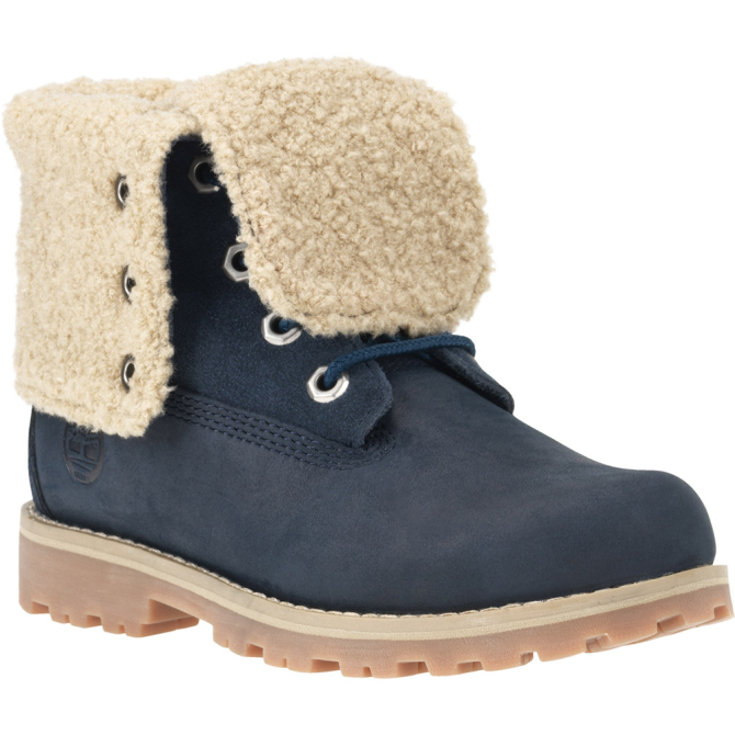 Юношески обувки Authentics 6-Inch Faux Shearling Boot Blue 1690A 01