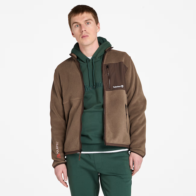 Мъжко горнище SHERBURNE POLARTEC 200 MIX MEDIA FULL ZIP FLEECE CHOCOLATE CHIP TB0A6NH1BK0 02