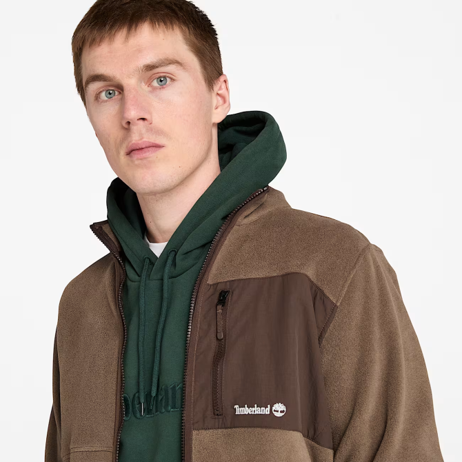 Мъжко горнище SHERBURNE POLARTEC 200 MIX MEDIA FULL ZIP FLEECE CHOCOLATE CHIP TB0A6NH1BK0 03