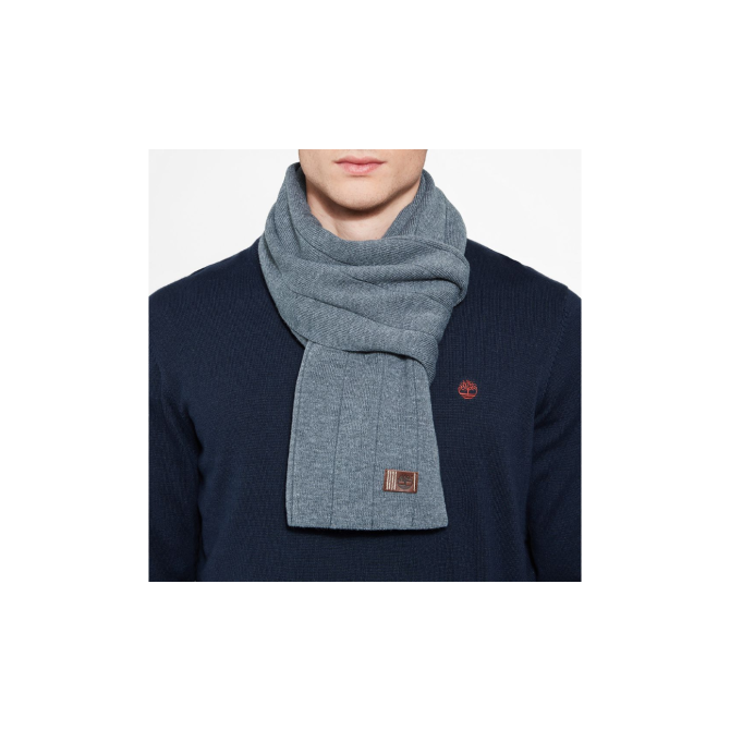 Мъжки шал Heathered Ribbed Scarf Grey A1G9E052 02