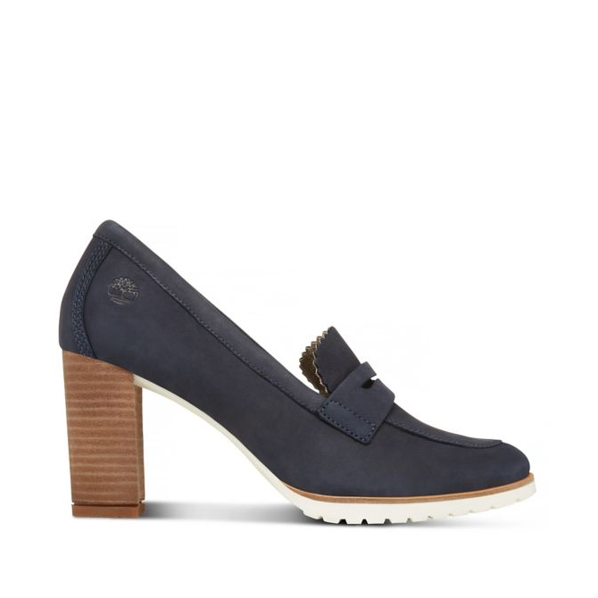 Дамски обувки Leslie Anne Mocassin Pump Navy A1PJ3 01