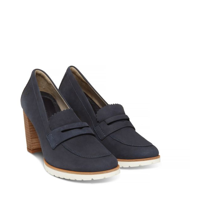 Дамски обувки Leslie Anne Mocassin Pump Navy A1PJ3 03