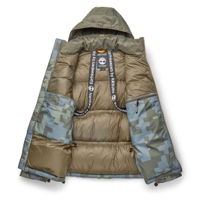 Унисекс яке Earthkeepers® by Raeburn All Gender Puffer Jacket in Green Camo TB0A25K3CL0 05