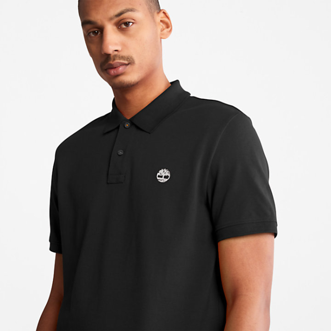 Мъжка тениска Millers River Pique Polo Shirt for Men in Black TB0A26N4001 02