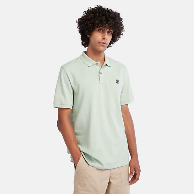 Мъжка тениска Millers River Pique Polo Shirt for Men in Light Green TB0A26N4Q43 01