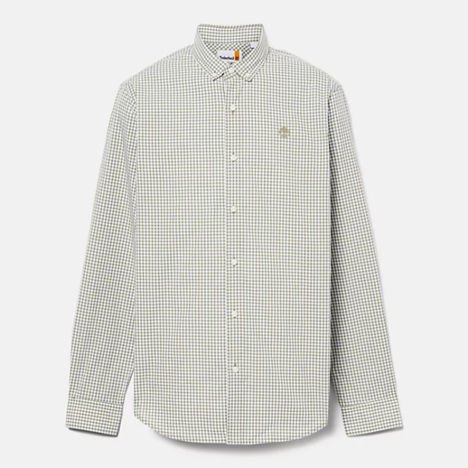 Мъжка риза Micro-gingham Poplin Shirt for Men in Green TB0A2BQ5B39 05