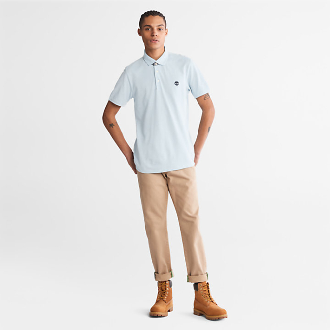 Мъжка тениска Baboosic Brook Slim-Fit Oxford Polo for Men in Light Blue TB0A2DJ5940 06