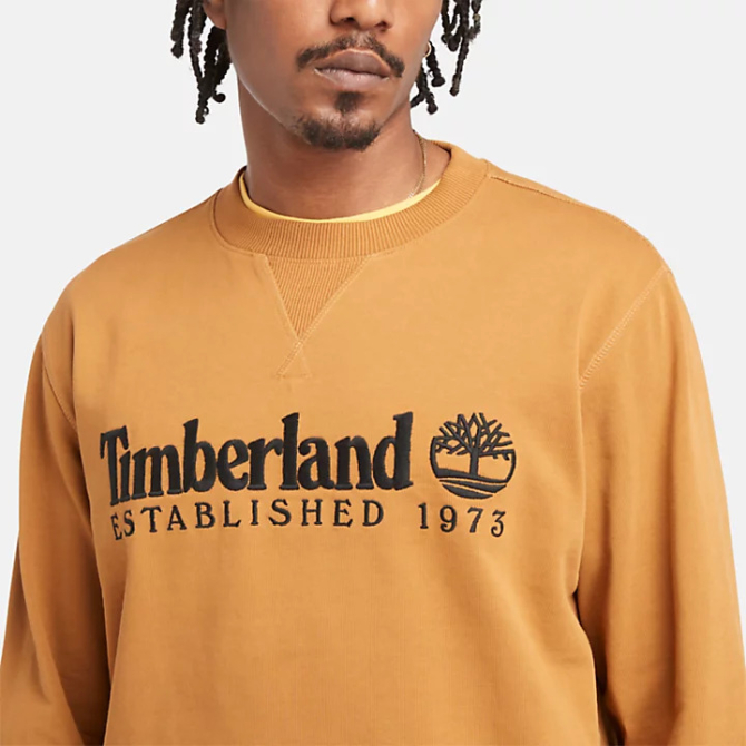 Мъжко горнище Est. 1973 Logo Crewneck Sweatshirt for Men in Yellow TB0A2FEQP47 04