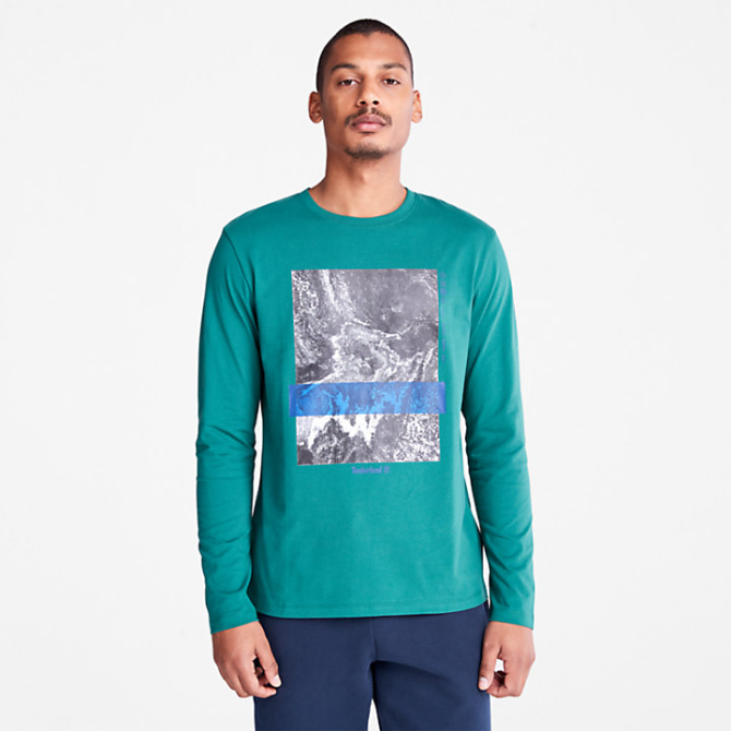 Мъжка тениска с дълъг ръкав Photographic Print LS T-Shirt for Men in Green TB0A5RKVCY4 01