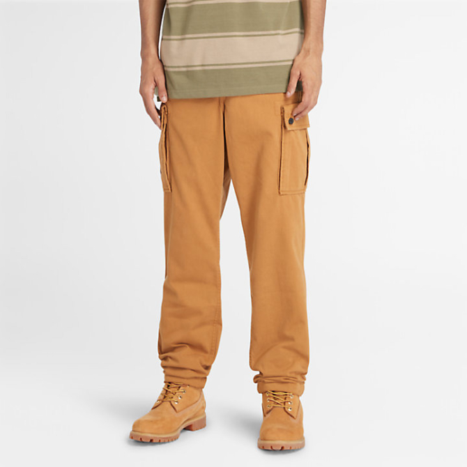 Мъжки панталон Twill Cargo Trousers for Men in Dark Yellow TB0A5TVYP47 01