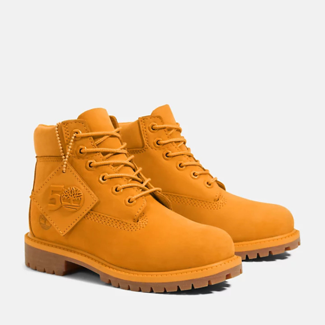 Детски боти Timberland® 50th Edition Premium 6-Inch Waterproof Boot for Youth in Orange TB0A5YA5804 02