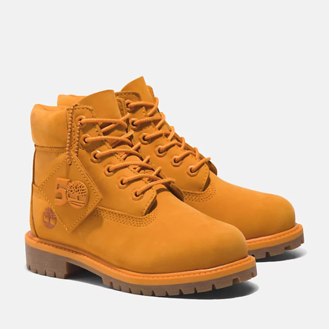 Юношески боти Timberland® 50th Edition Premium 6-Inch Waterproof Boot for Junior in Orange TB0A64KD804 02