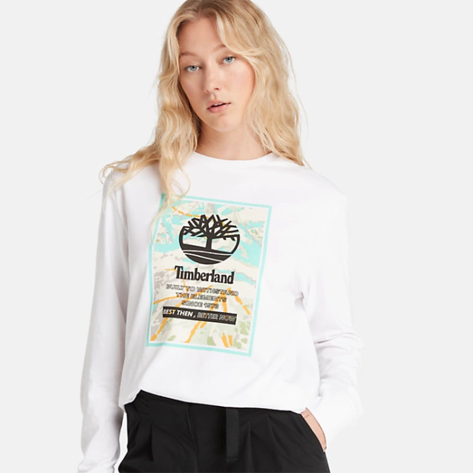 Мъжка тениска с дълъг ръкав Ski School LS T-Shirt in White TB0A6JK9100 06