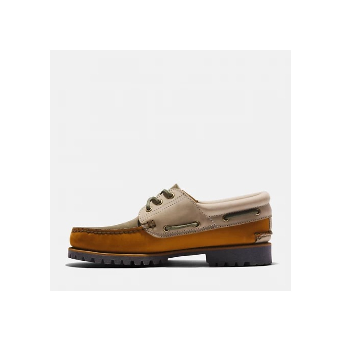 Мъжки мокасини 3-Eye Lug Handsewn Boat Shoe for Men in Yellow TB0A5P5M231 02