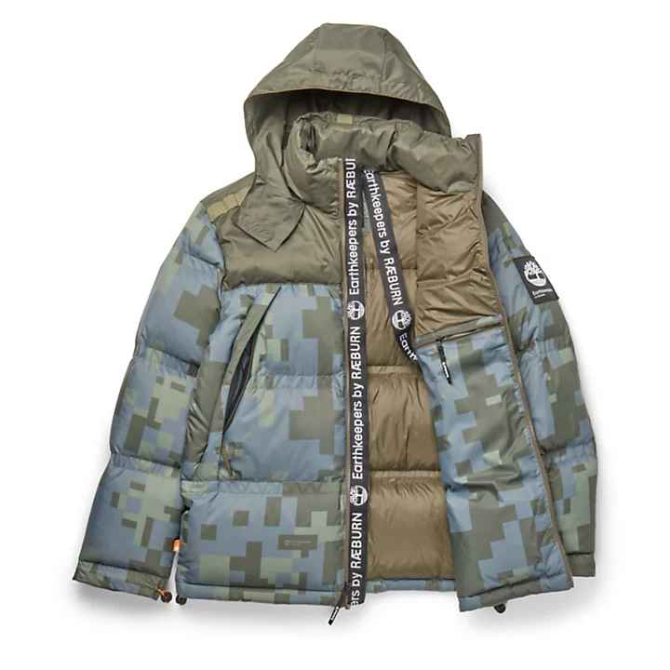 Унисекс яке Earthkeepers® by Raeburn All Gender Puffer Jacket in Green Camo TB0A25K3CL0 02