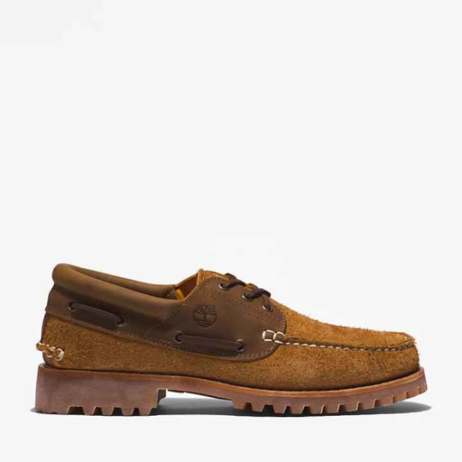 Мъжки мокасини Timberland® 3-Eye Lug Handsewn Boat Shoe for Men in Medium Brown TB0A29UF890 01