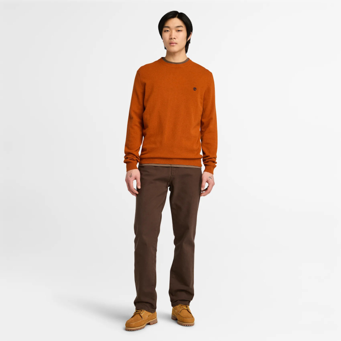 Мъжки пуловер Cohas Brook Merino Crew Neck Jumper for Men in Orange TB0A2BFH888 02