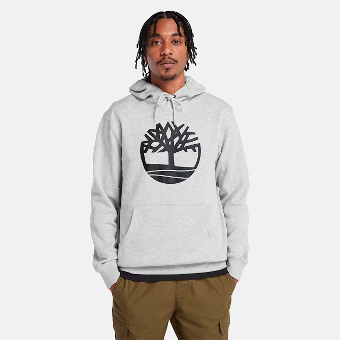 Мъжко горнище Tree Logo Hoodie in Medium Grey Heather TB0A2BJH052 01