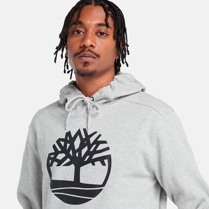 Мъжко горнище Tree Logo Hoodie in Medium Grey Heather TB0A2BJH052 02