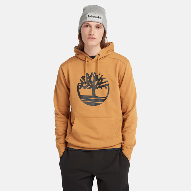 Мъжко горнище Kennebec River Tree Logo Hoodie for Men in Yellow and Black TB0A2BJHP57 01