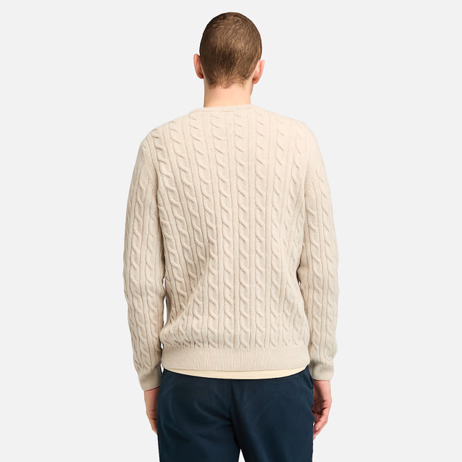 Мъжки пуловер PHILLIPS BROOK Cable Crew Neck Sweater ANGORA HEATHER TB0A2CEQEGM 05