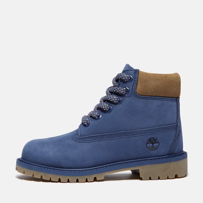 Детски обувки Timberland Premium 6 INCH LACE UP WATERPROOF BOOT DARK BLUE NUBUCK W OLIVE TB0A2CTGA2A 03