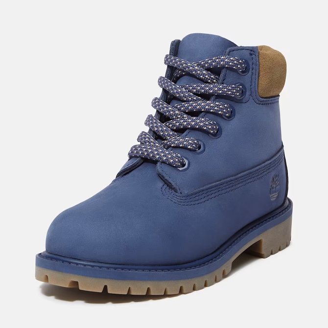 Детски обувки Timberland Premium 6 INCH LACE UP WATERPROOF BOOT DARK BLUE NUBUCK W OLIVE TB0A2CTGA2A 05