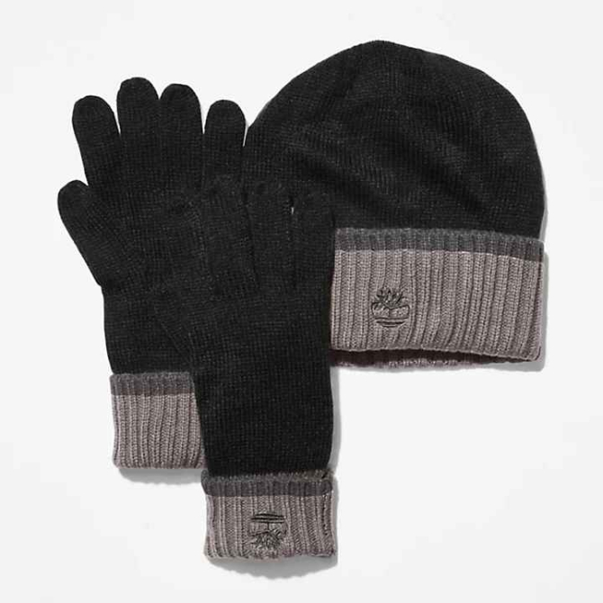 Унисекс подаръчен комплект All Gender Beanie and Glove Gift Set in Black TB0A2P69001 01