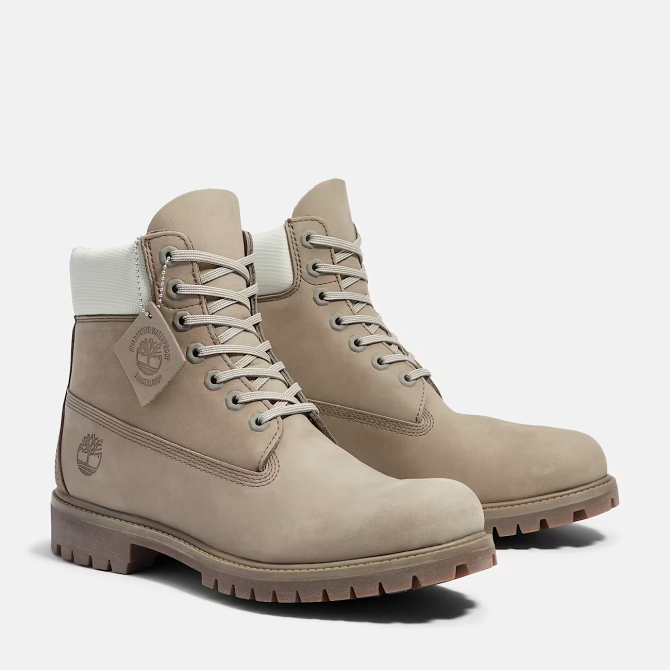 Мъжки обувки Timberland Premium 6 INCH LACE UP WATERPROOF BOOT MD GREY NUBUCK W LT GREEN TB0A2P6WA4E 02