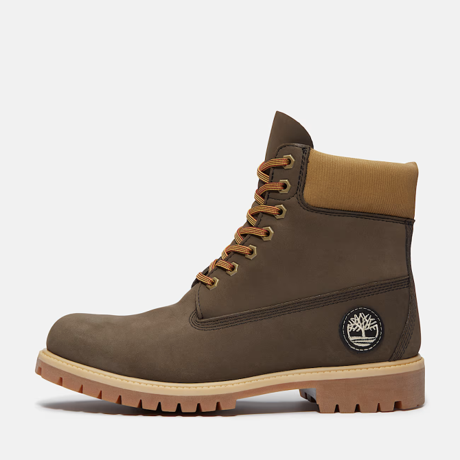Мъжки обувки Timberland Premium 6 INCH LACE UP WATERPROOF BOOT DARK BROWN NUBUCK W OLIVE TB0A2P6WA4J 04