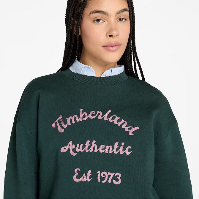 Дамско горнище Brushed Back Chest Graphic Crew Sweatshi GREEN GABLES TB0A41YN317 02