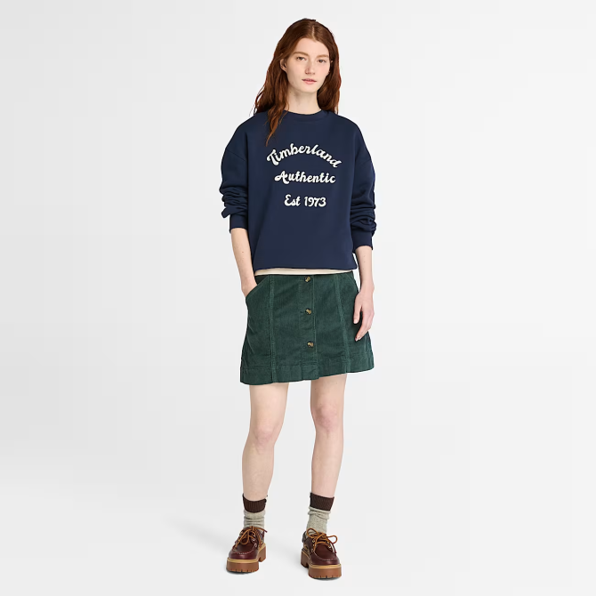 Дамско горнище Brushed Back Chest Graphic Crew Sweatshi DARK SAPPHIRE TB0A41YN433 02