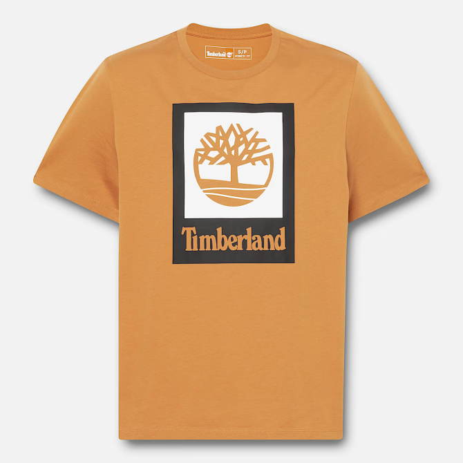 Унисекс тениска STACK LOGO Colored Short Sleeve Tee WHEAT BOOT TB0A5QS2P47 01