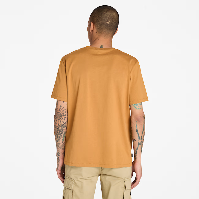 Унисекс тениска STACK LOGO Colored Short Sleeve Tee WHEAT BOOT TB0A5QS2P47 05
