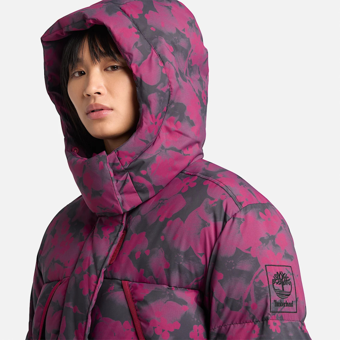 Дамско яке Howker Recycled Down Printed Puffer Jacket for Women in Dark Red TB0A5ZBFEFY 03