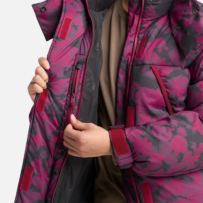 Дамско яке Howker Recycled Down Printed Puffer Jacket for Women in Dark Red TB0A5ZBFEFY 04