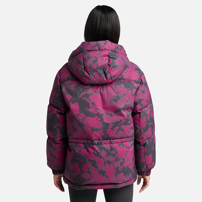 Дамско яке Howker Recycled Down Printed Puffer Jacket for Women in Dark Red TB0A5ZBFEFY 05