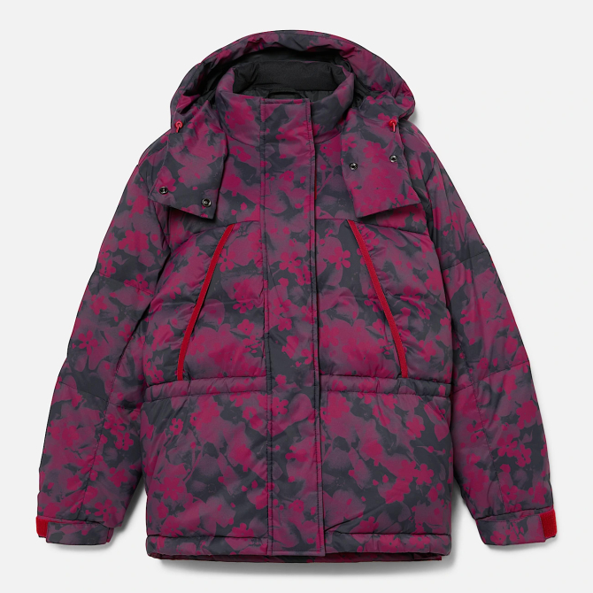 Дамско яке Howker Recycled Down Printed Puffer Jacket for Women in Dark Red TB0A5ZBFEFY 06