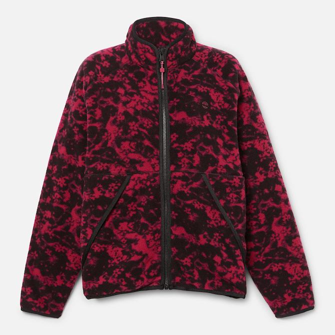 Дамско яке Printed Full-Zip High Pile Fleece Jacket for Women in Dark Red TB0A5ZUQEFY 06