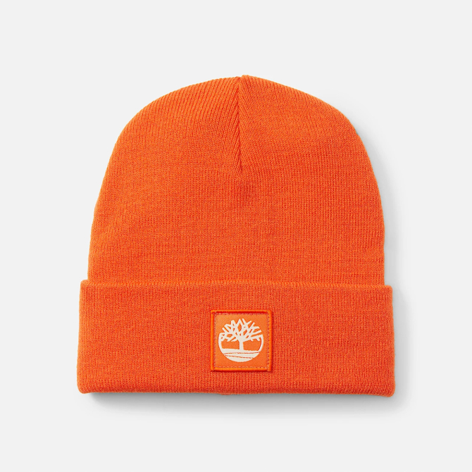 Дамска шапка All Gender Cuffed Beanie With Tonal Patch in Orange TB0A61BX846 01