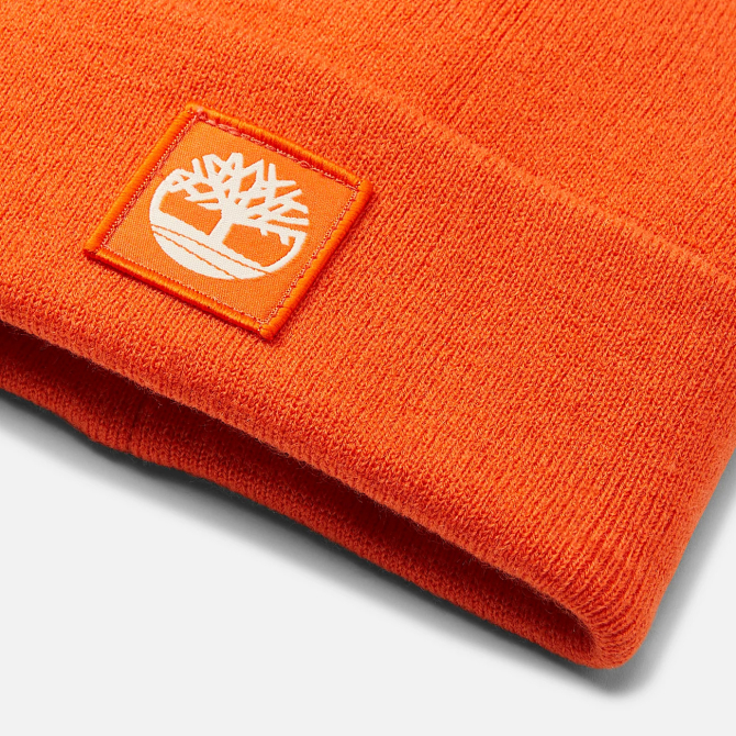 Дамска шапка All Gender Cuffed Beanie With Tonal Patch in Orange TB0A61BX846 02