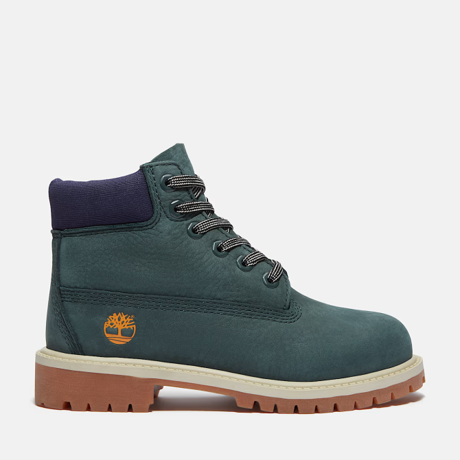 Детски обувки Timberland Premium 6 INCH LACE UP WATERPROOF BOOT DARK GREEN NUBUCK TB0A6BETEO6 01