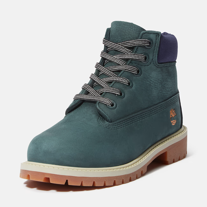 Детски обувки Timberland Premium 6 INCH LACE UP WATERPROOF BOOT DARK GREEN NUBUCK TB0A6BETEO6 03