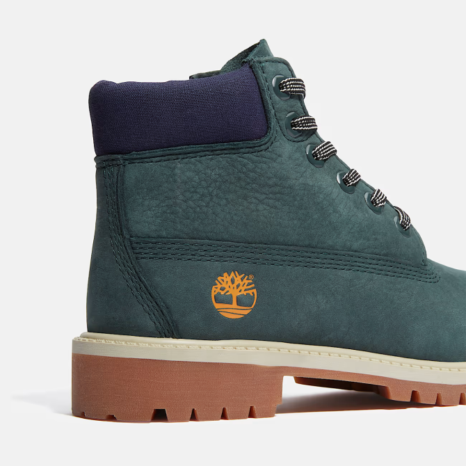 Детски обувки Timberland Premium 6 INCH LACE UP WATERPROOF BOOT DARK GREEN NUBUCK TB0A6BETEO6 06