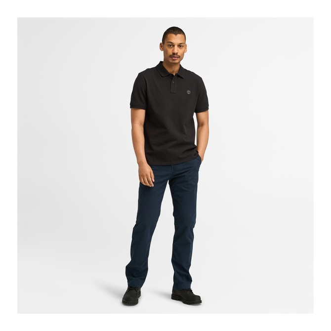 Мъжка тениска MILLERS RIVER Pique Short Sleeve Polo BLACK TB0A6VDP001 02