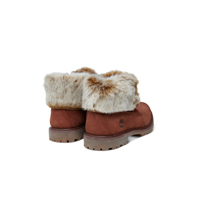 Дамски боти Authentics Faux Fur Boots Cognac A19D2 05