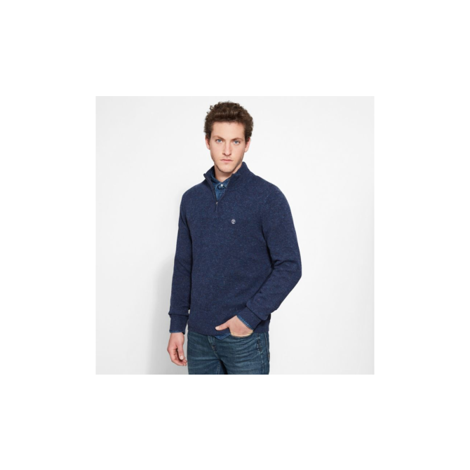 Мъжки пуловер Beech River Merino Zip Jumper Blue A1RGA433 02