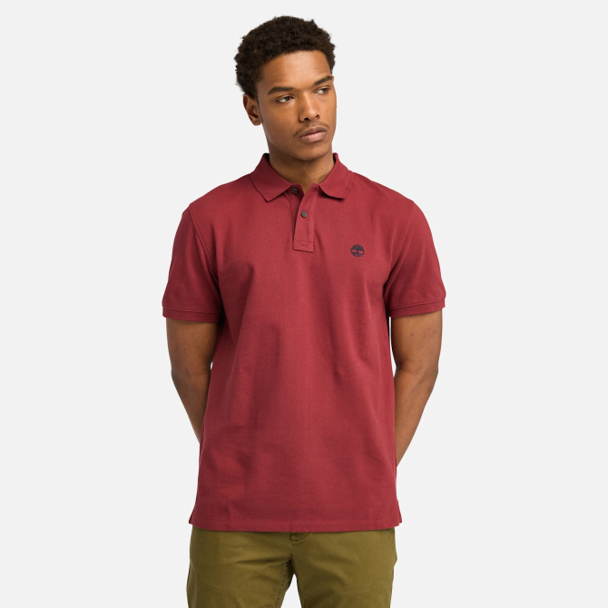 Мъжка тениска Millers River Pique Short Sleeve Polo for Men in Red TB0A6VDP600 01