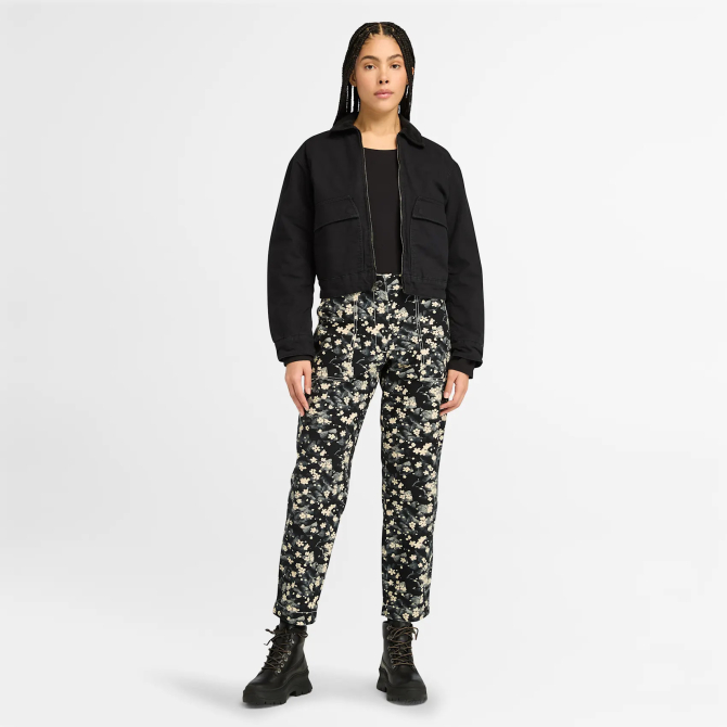 Дамски панталон Printed Trouser for Women in Black/Beige TB0A6XXXEFV 01