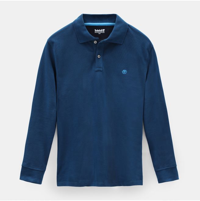 Мъжка блуза Millers River LS Polo Shirt for Men in Teal